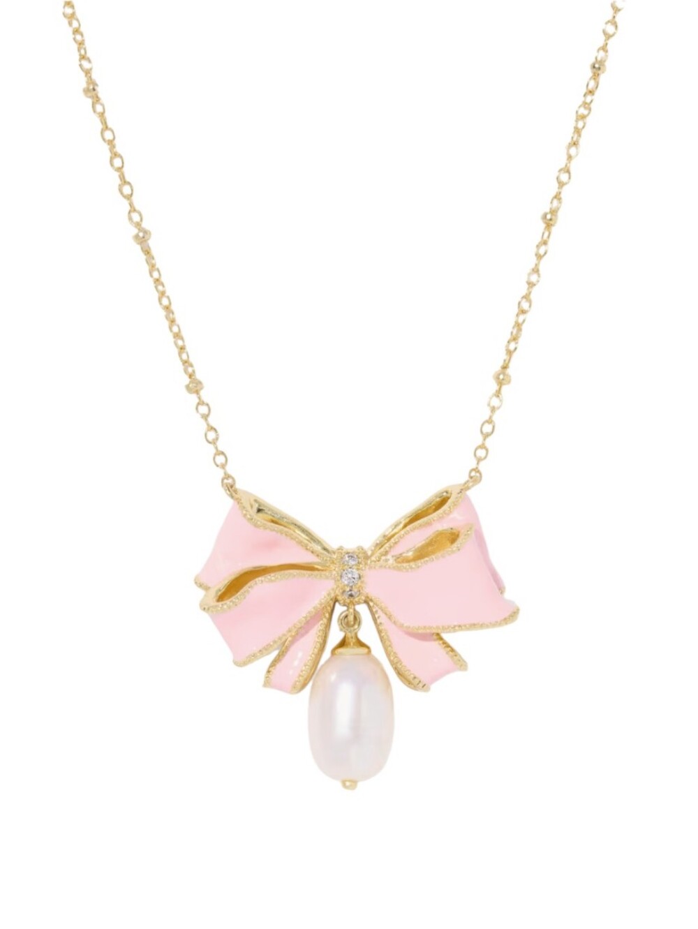 Kendra Scott x LoveShackFancy Pearl Bow 16" Adjustable Necklace